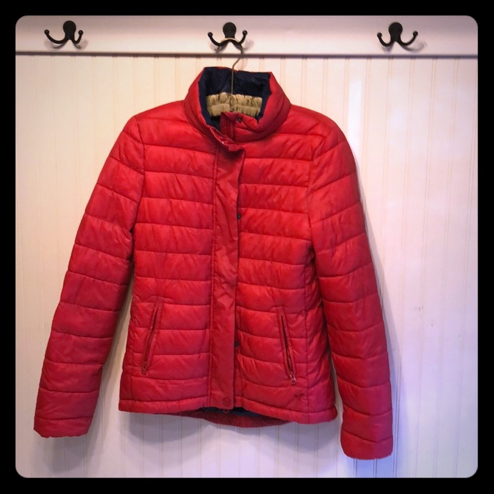 American Eagle red puffer jacket size small